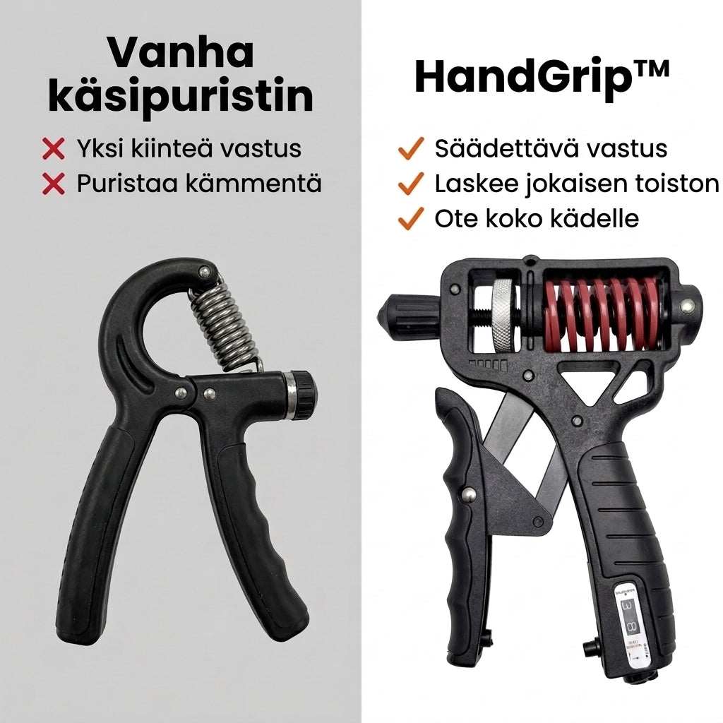 Vanha käsipuristin on vanhentunut